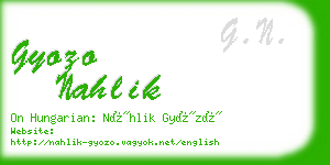 gyozo nahlik business card